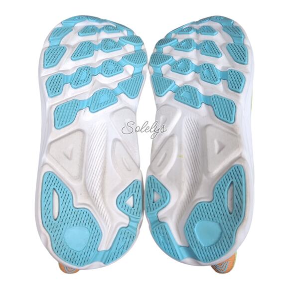 HOKA ONE ONE Clifton 9 Lettuce Solar Flare Running Walking Sneaker Womens 9.5B - Picture 6 of 11